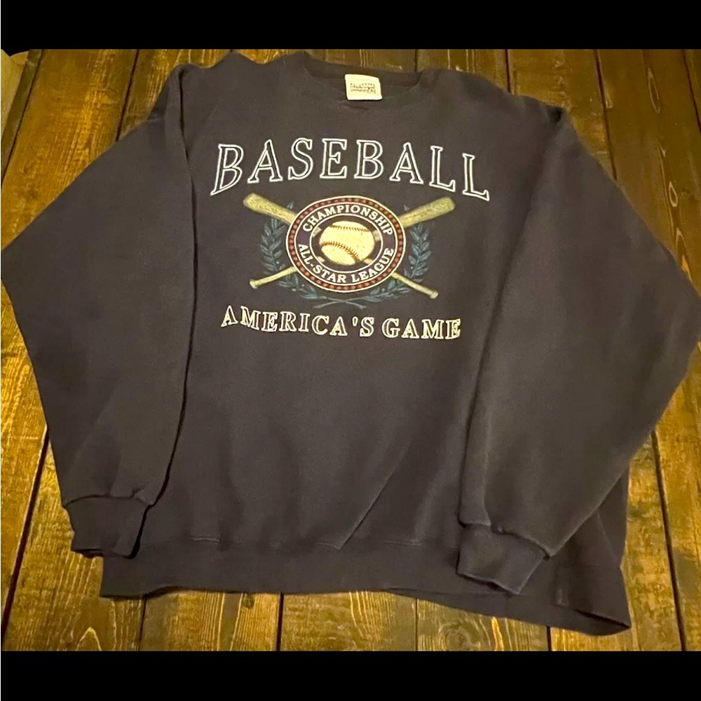 Vintage 90’s Danaggers Baseball America’s Game Sweatshirt Size XL Made In USA